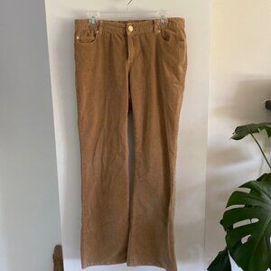 MICHAEL KORS MK tan chino cord corduroy flare jeans pant trouser 10